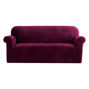 Artiss Sofa Cover Couch Covers 3 Seater Velvet Ruby Red - RnR Galore