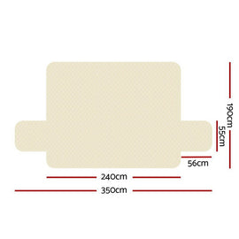 Artiss Sofa Cover Couch Covers 4 Seater 100% Water Resistant Beige - RnR Galore