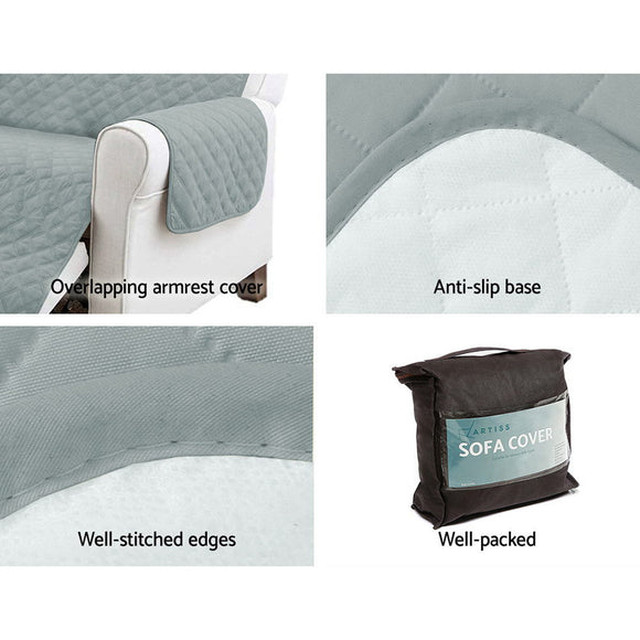 Artiss Sofa Cover Couch Covers 4 Seater 100% Water Resistant Grey - RnR Galore