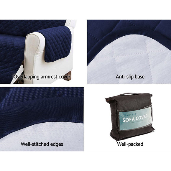 Artiss Sofa Cover Couch Covers 4 Seater 100% Water Resistant Navy - RnR Galore