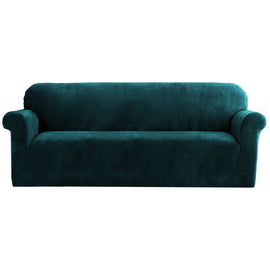 Artiss Sofa Cover Couch Covers 4 Seater Velvet Agate Green - RnR Galore
