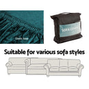 Artiss Sofa Cover Couch Covers 4 Seater Velvet Agate Green - RnR Galore