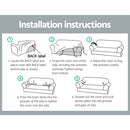 Artiss Sofa Cover Couch Covers 4 Seater Velvet Grey - RnR Galore