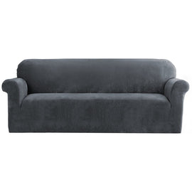 Artiss Sofa Cover Couch Covers 4 Seater Velvet Grey - RnR Galore