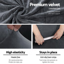 Artiss Sofa Cover Couch Covers 4 Seater Velvet Grey - RnR Galore