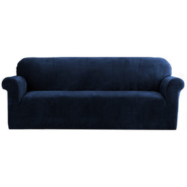 Artiss Sofa Cover Couch Covers 4 Seater Velvet Sapphire - RnR Galore