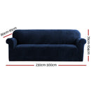 Artiss Sofa Cover Couch Covers 4 Seater Velvet Sapphire - RnR Galore
