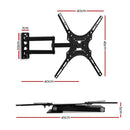 Artiss TV Wall Mount Bracket for 24" - 50" LED LCD TVs Full Motion Strong Arms - RnR Galore