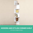 Artiss Wall Shelf Corner Floating 5 - Tier White - RnR Galore