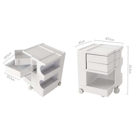ArtissIn Storage Trolley Bedside Table 3 Tier Cart Boby Replica White - RnR Galore