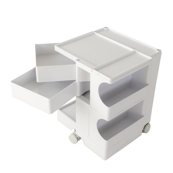 ArtissIn Storage Trolley Bedside Table 3 Tier Cart Boby Replica White - RnR Galore
