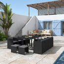 Bali 13PC Outdoor Dining Set - Black - RnR Galore