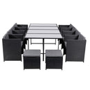 Bali 13PC Outdoor Dining Set - Black - RnR Galore