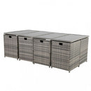 Bali 13PC Outdoor Dining Set - Grey - RnR Galore