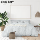 Balmain 1000 Thread Count Hotel Grade Bamboo Cotton Quilt Cover Pillowcases Set - King - Cool Grey - RnR Galore