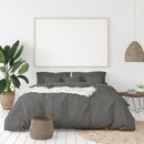 Balmain 1000 Thread Count Hotel Grade Bamboo Cotton Quilt Cover Pillowcases Set - King - Pewter - RnR Galore