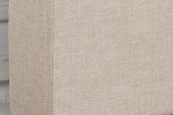 Bed Head Queen Beige Headboard Upholstery Fabric Tufted Buttons - RnR Galore