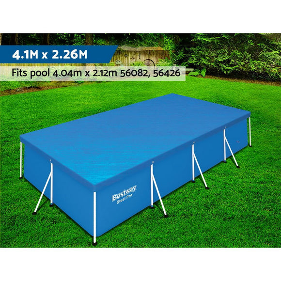 Bestway 58017 Pool Cover Fits 4x2.11m Above Ground Swimming Pool PE Blanket - RnR Galore
