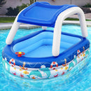 Bestway Kids Pool 213x155x132cm Inflatable Swimming w/ Canopy Play Pools 282L - RnR Galore
