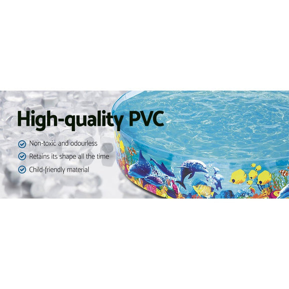 Bestway Kids Pool 244x46cm Round Above Ground Rigid Swimming Pools Undersea 2074L - RnR Galore