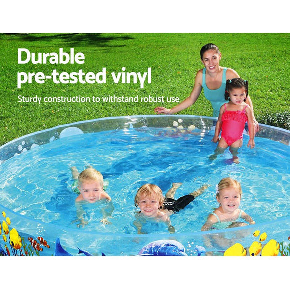 Bestway Kids Pool 244x46cm Round Above Ground Rigid Swimming Pools Undersea 2074L - RnR Galore