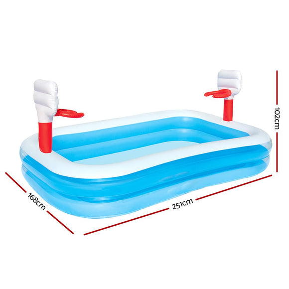 Bestway Kids Pool 251x168x102cm Inflatable Above Ground Swimming Play Pools 636L - RnR Galore