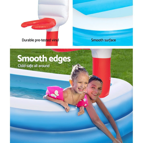 Bestway Kids Pool 251x168x102cm Inflatable Above Ground Swimming Play Pools 636L - RnR Galore