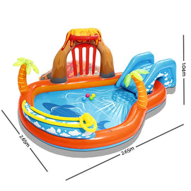 Bestway Kids Pool 265x265x104cm Inflatable Above Ground Swimming Play Pools 208L - RnR Galore