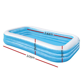 Bestway Kids Pool 305x183x56cm Inflatable Above Ground Swimming Pools 1161L - RnR Galore