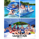 Bestway Pool Float Island Inflatable Lounge 6 - person Seat Canopy - RnR Galore