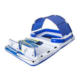 Bestway Pool Float Island Inflatable Lounge 6 - person Seat Canopy - RnR Galore
