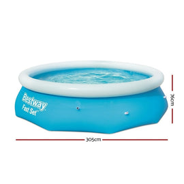 Bestway Swimming Pool 305x76cm Above Ground Round Inflatable Pools 3800L - RnR Galore