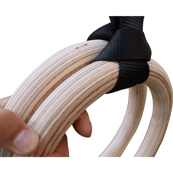 Birch Wood Gymnastic Rings with Adjustable Straps – Strength & Calisthenics Training - RnR Galore