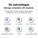 Car Phone Holder Metal Gravity 360 Universal Rotation Ball Air Vent Cellphone Stand(Dark Grey) - RnR Galore
