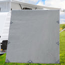 Caravan Privacy Screen Roll Out Awning 2.1x1.8M Sun Shade Pop Top End Wall Grey - RnR Galore
