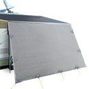 Caravan Privacy Screen Roll Out Awning 3.7X1.95M End Wall Side Sun Shade Grey - RnR Galore