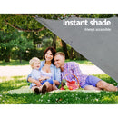 Caravan Privacy Screen Roll Out Awning 4.3X1.95M End Wall Side Sun Shade Grey - RnR Galore