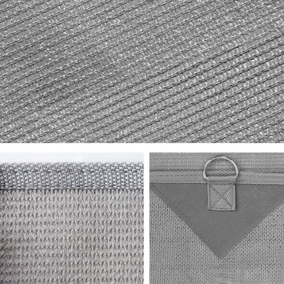 Caravan Privacy Screen Roll Out Awning 4.3X1.95M End Wall Side Sun Shade Grey - RnR Galore