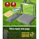 Caravan Privacy Screen Roll Out Awning 4.6x1.95M End Wall Side Sun Shade Grey - RnR Galore