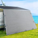 Caravan Privacy Screen Roll Out Awning 4Mx1.95M End Wall Side Sun Shade Grey - RnR Galore