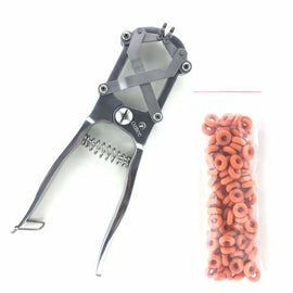 Cattle Lamb Sheep Stainless Steel Elastrator Castrating Plier with 100 Rubber - RnR Galore