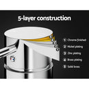 Cefito Basin Mixer Wall Tap Round Brass Faucet Shower Bathtub Chrome - RnR Galore