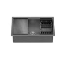 Cefito Kitchen Sink 70X45CM Stainless Steel Single Bowl Drain Rack Basket Black - RnR Galore