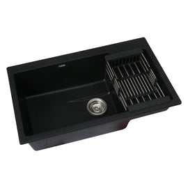 Cefito Kitchen Sink 80X48CM Granite Stone Kitchen Sinks in Black - RnR Galore