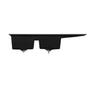 Cefito Kitchen Sink Stone Sink Granite Laundry Basin Double Bowl 116x49cm Black - RnR Galore