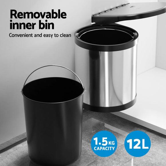 Cefito Pull Out Bin Swing Out Bins 12L - RnR Galore