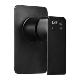 Cefito Shower Mixer Tap Wall Bath Taps Brass Hot Cold Basin Bathroom Black - RnR Galore