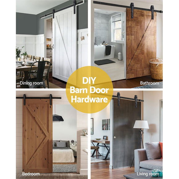 Cefito Sliding Barn Door Hardware Track Set 3m - RnR Galore
