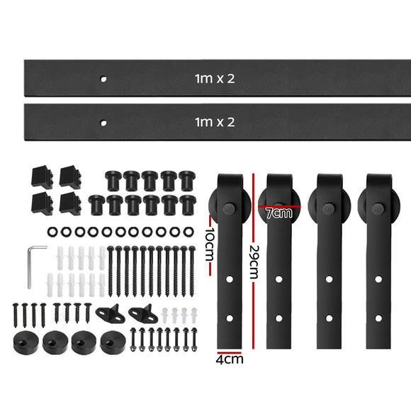 Cefito Sliding Barn Door Hardware Track Set 4m - RnR Galore