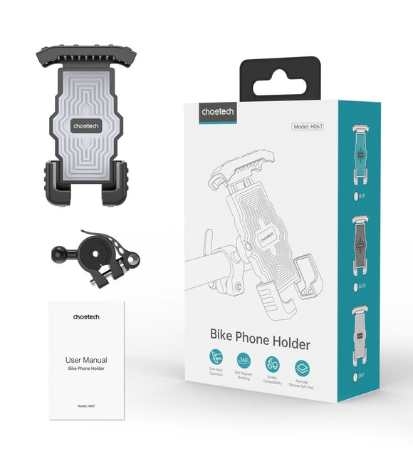 CHOETECH H067 - GY Adjustable Mobile Stand for Bicycle (Gray) - RnR Galore